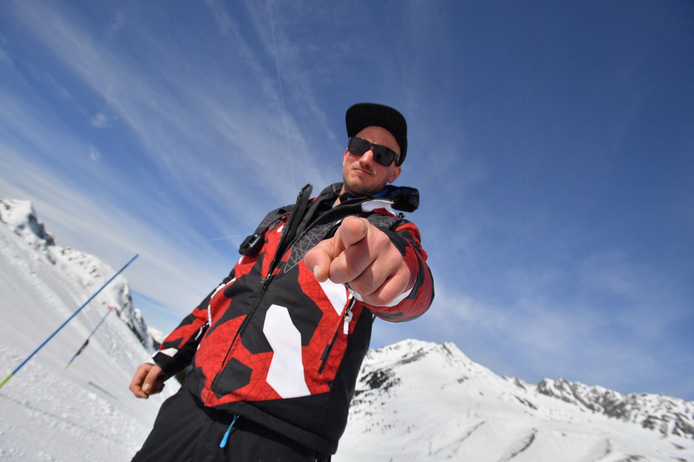 Skilehrer am Hang